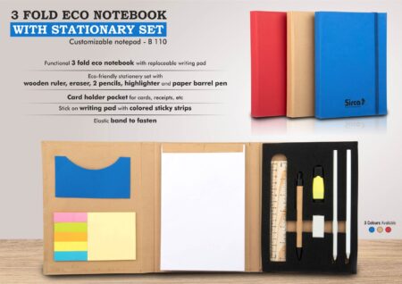3 fold Eco Notebook